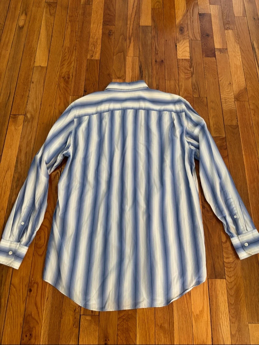 Banana Republic Blue & White Vertical Stripe Button-Down Shirt